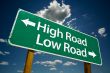 High Road, Low Road  - Road Sign