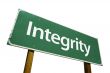Integrity Road Sign with Clipping Path