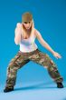 Blond sexy girl with dance moves