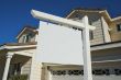 Blank Real Estate Sign & New Home