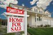 Foreclosure Home For Sale Sign and House