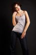 brunette girl posing on dark background