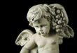 Cherub on Black Background