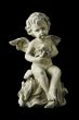 Cherub on Black Background