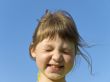 Child shut eyes in emotions