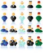 Vector multicolored people icons