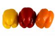 sweet peppers of three colors