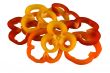 sweet peppers of three colors