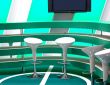furniture for a bar in green tones