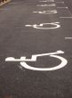 Handicap sign on asphalt