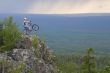Biker at peak