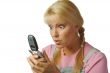 Enamored Girl Texting with Cell Phone