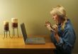 Woman Using Laptop Series