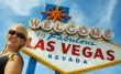 Attractive Woman in Front of Las Vegas Sign