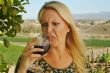 Shocked Attractive Woman Sips Wine
