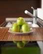 Green apples on table