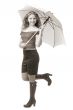 young girl with pink umbrella