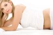 blonde in white cotton underwear