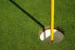 Lush, Freshly Mowed Golf Green & Flag