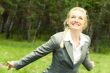Happy businesswoman