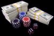 Hundred Dollar Bills, Red Dice & Poker Chips