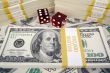 One Hundred Dollar Bills & Red Dice