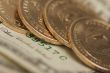 Abstract U.S. Dollar Coins & Bills