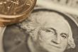 Abstract U.S. Dollar Coins & Bills
