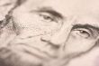 Macro of Five Dollar Bill`s Lincoln