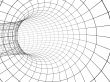 3d abstract tunnel from a grid
