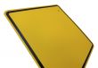Blank Yellow Road Sign Isolated