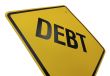 Debt Road Sign Isolated