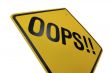 Oops! Road Sign Isolated