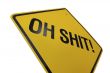 Oh Shit! Road Sign Isolated