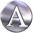 3D Silver Letter A