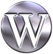 3D Silver Letter W