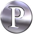 3D Silver Letter P