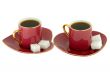Two Heart-Shaped Cups of Coffee