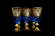 Antique blue wine goblets