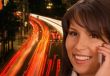 Businesswoman at night