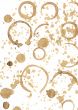 Stain of coffee on sheet of paper