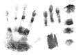 Black silhouettes of prints of fingers