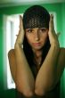 Beautiful brunette in hat