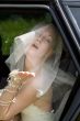 The bride in the car