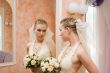 The bride near a mirror