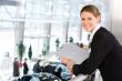 Woman in car center