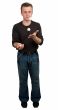 young man juggles