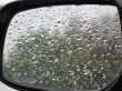 rain drops in a mirror