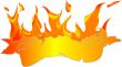 Banner with fire