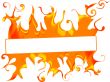 Banner with fire